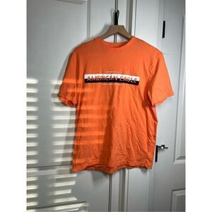 American eagle short sleeve tee shirt mens orange black size medium L358